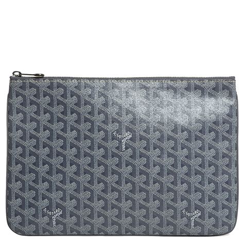 pochette senat goyard|GOYARD Goyardine Senat Pochette MM Grey .